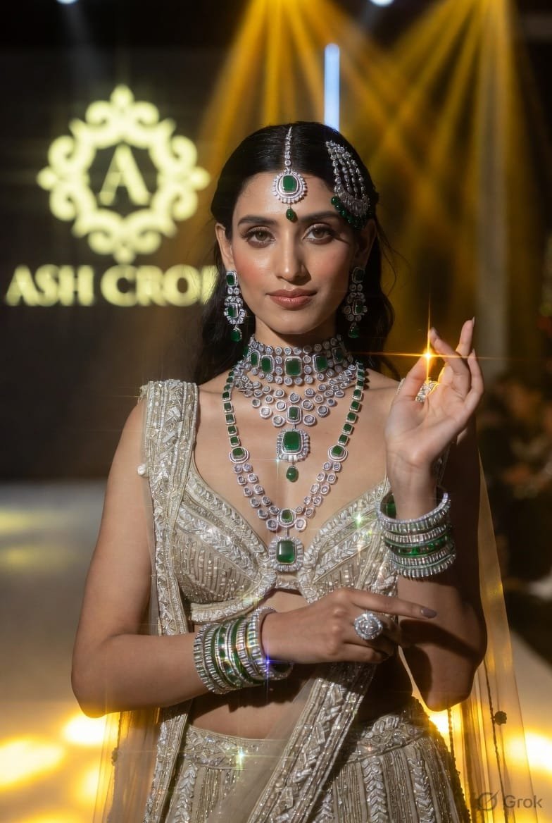 Ashcroft statement necklace worn with regal elegance