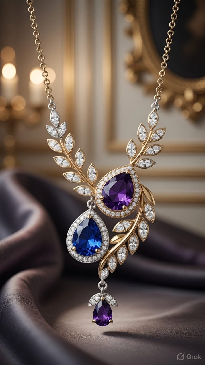 Majestic Amethyst & Gold Necklace (Copy) (Copy)