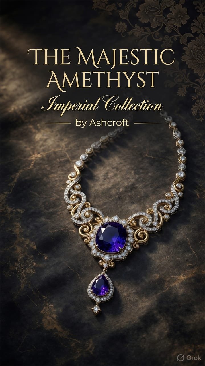 Majestic Amethyst & Gold Necklace (Copy) (Copy)